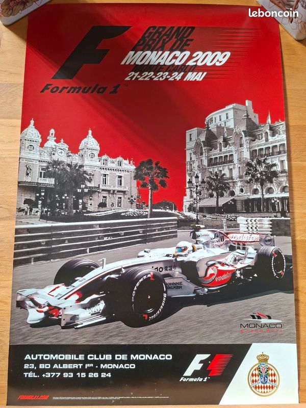 65 EME GRAND PRIX MONACO 2007 AFFICHE ORIGINALE F1 FORMULE 1 FORMULA ONE