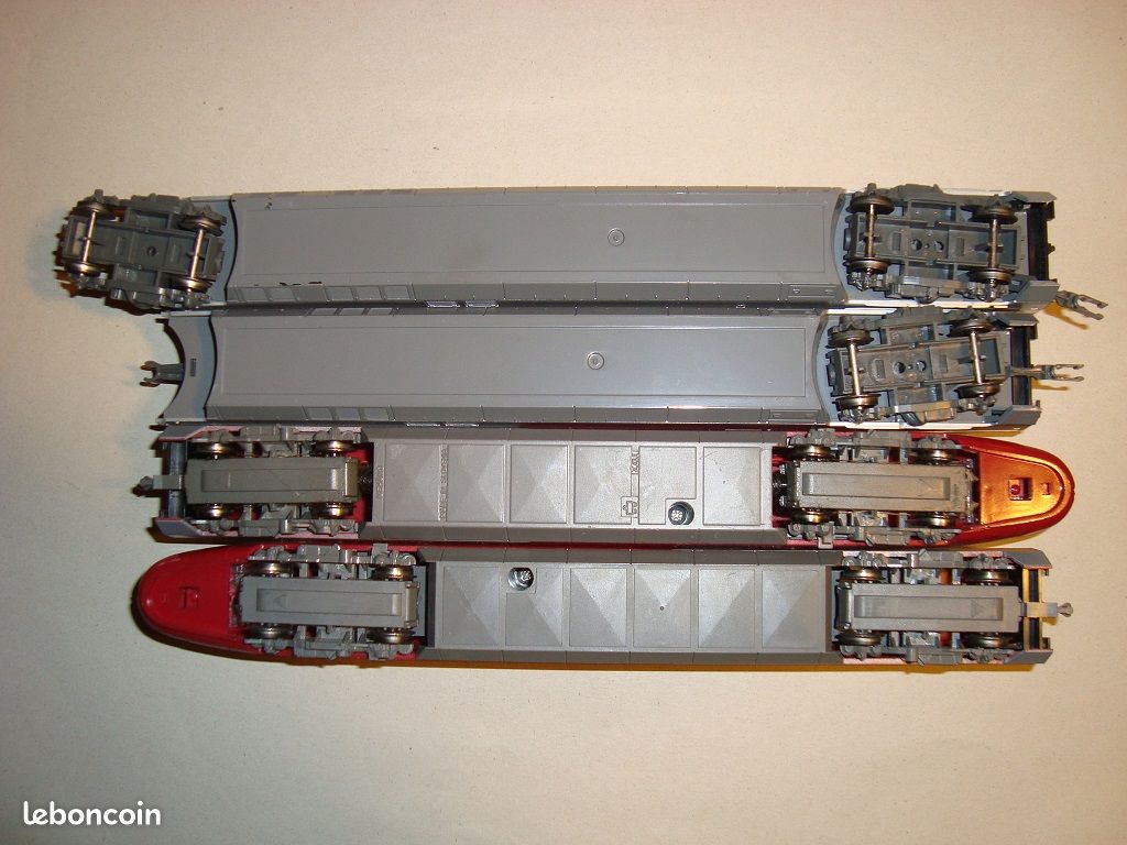 Rame TGV Atlantique Meccano/Méhano Série Junior - Occasion, Incomplète (bogie Et Contact Encrassés)