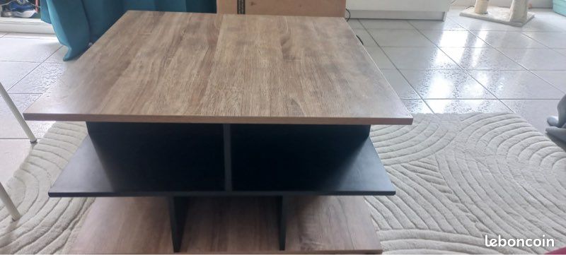 Table basse de salon carrée avec nombreux rangements (image 2)