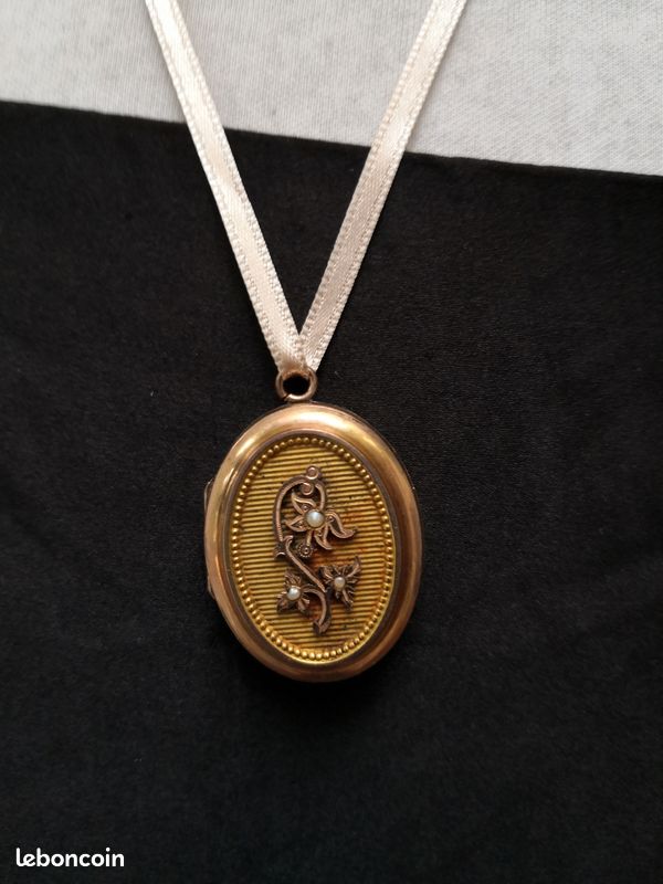 Pendentif Porte-Photo Ancien - Médaille Vintage - Occasion