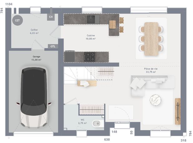 Maison a louer meudon - 5 pièce(s) - 90 m2 - Surfyn