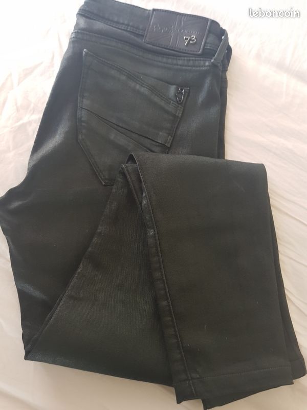 Pepe Jeans slim enduit huilé vert foncé W27 L30 (image 8)