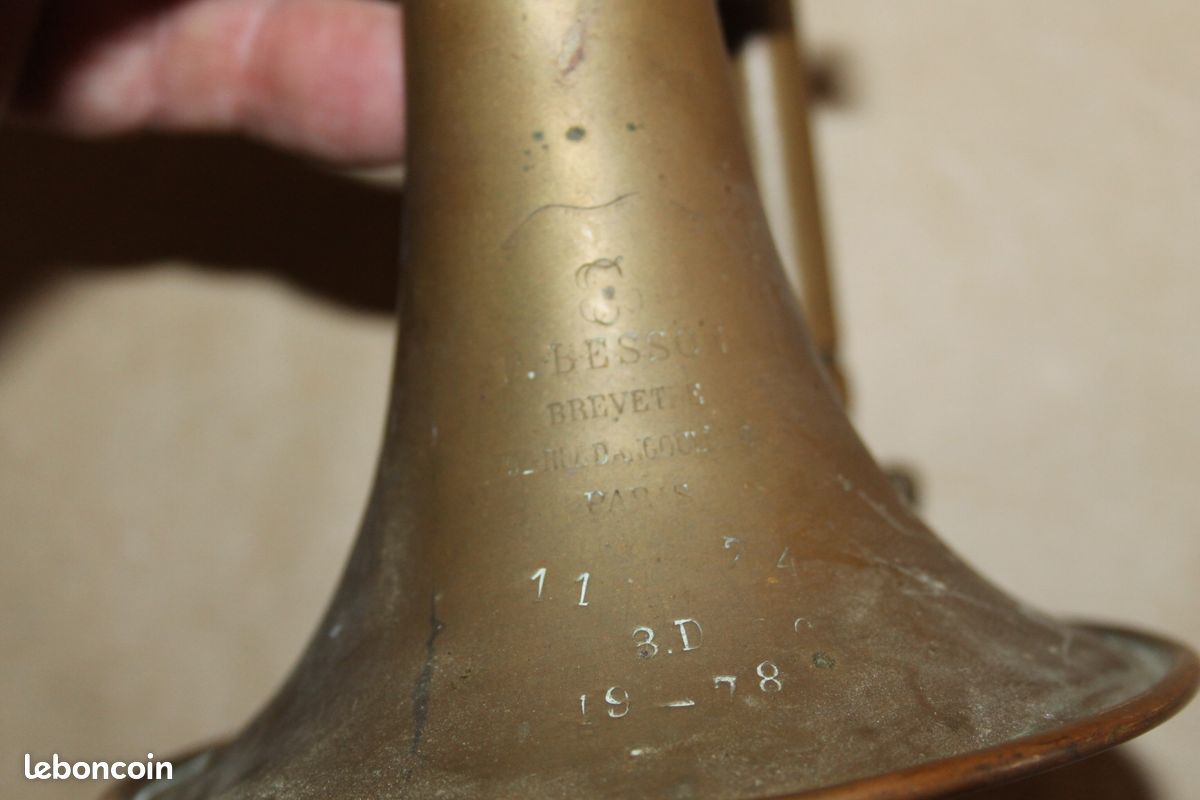 Ancien cornet à pistons F. Besson pour restauration ou récupération bloc pistons avant 1887 (image 7)