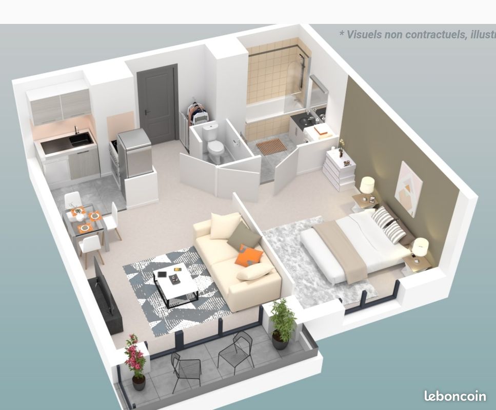 Appartement a louer plaisir - 2 pièce(s) - 38 m2 - Surfyn