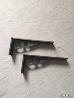 2 Supports étagère métal noire (image 2)
