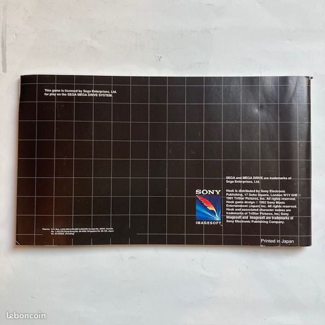 Hook Megadrive PAL - Prix - Photo - Présentation - Full Set