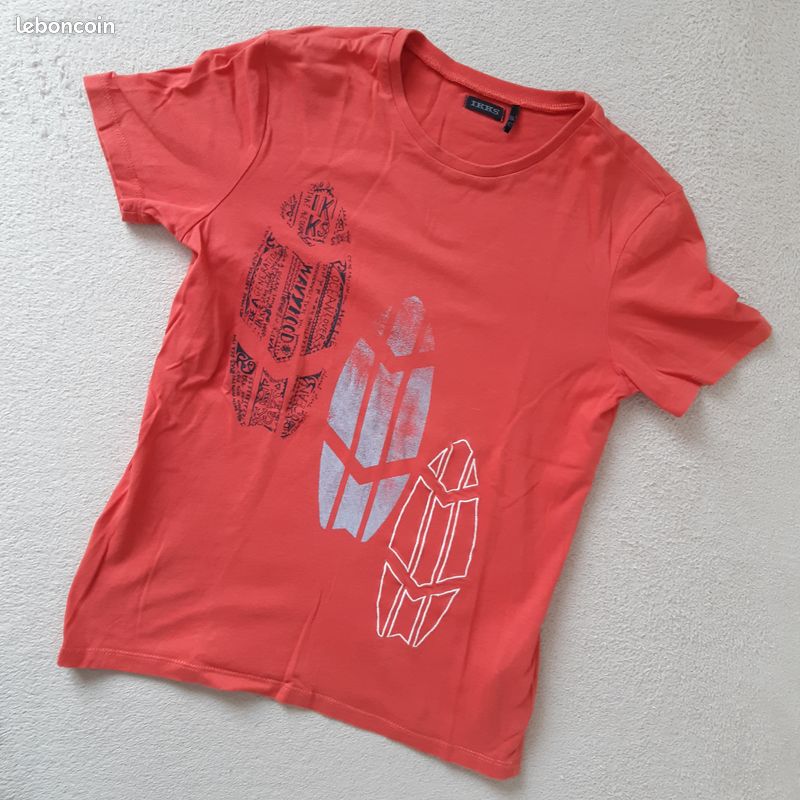 Tee-shirt IKKS Blanc Pour Enfant 10 Ans - Occasion Très Bon état, Taille S