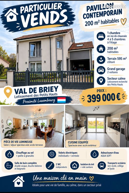 Maison 7 pièces 200 m² · à Val de Briey · 200 m² · 399 000 €