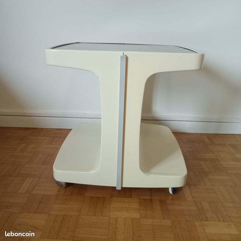 Table de bar Vintage / Rétro en bois de chêne massif 60 x 89,5 cm
