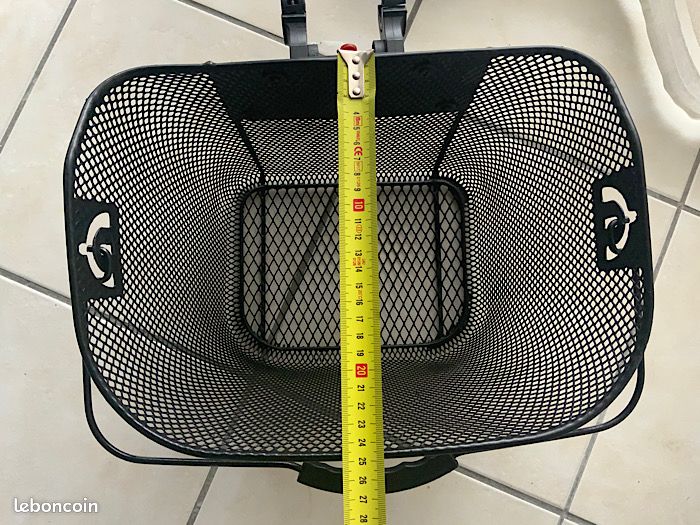 Panier Vélo Pliable Avant – PP Anti-Rayures, Amovible – 31,5 X 22,5 X 20,5 Cm – Pour Porte-Bagages