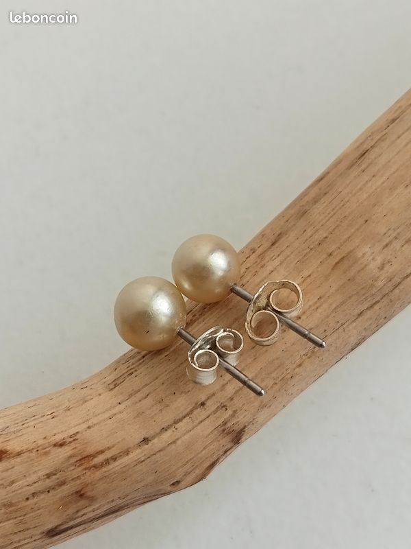 Boucles D'Oreilles Anciennes En Argent Sterling 925 - Base Lustre - Trouvailles