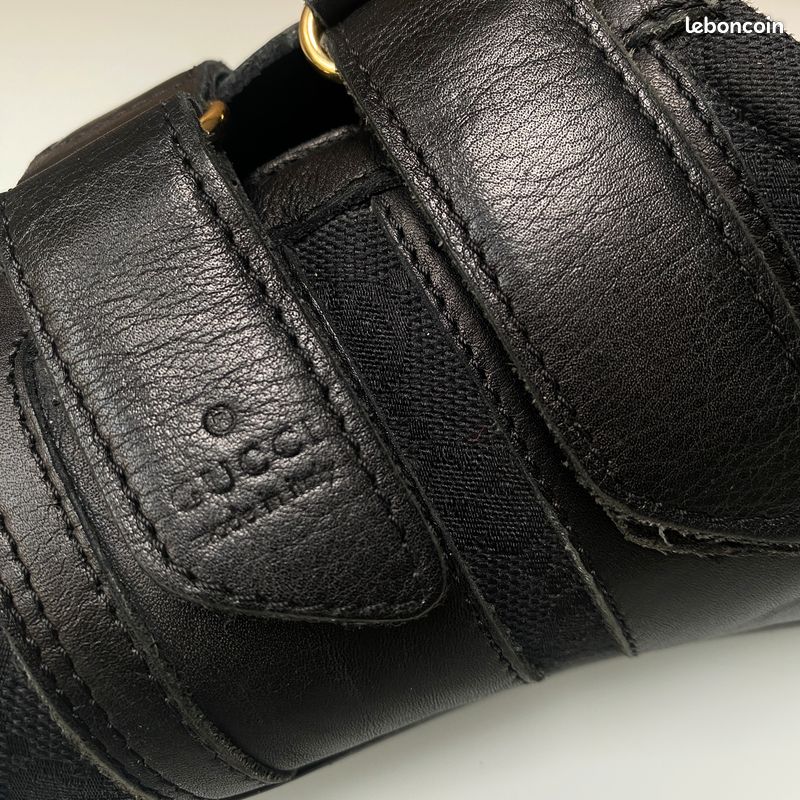 Tennis Gucci vintage en cuir noir (image 4)