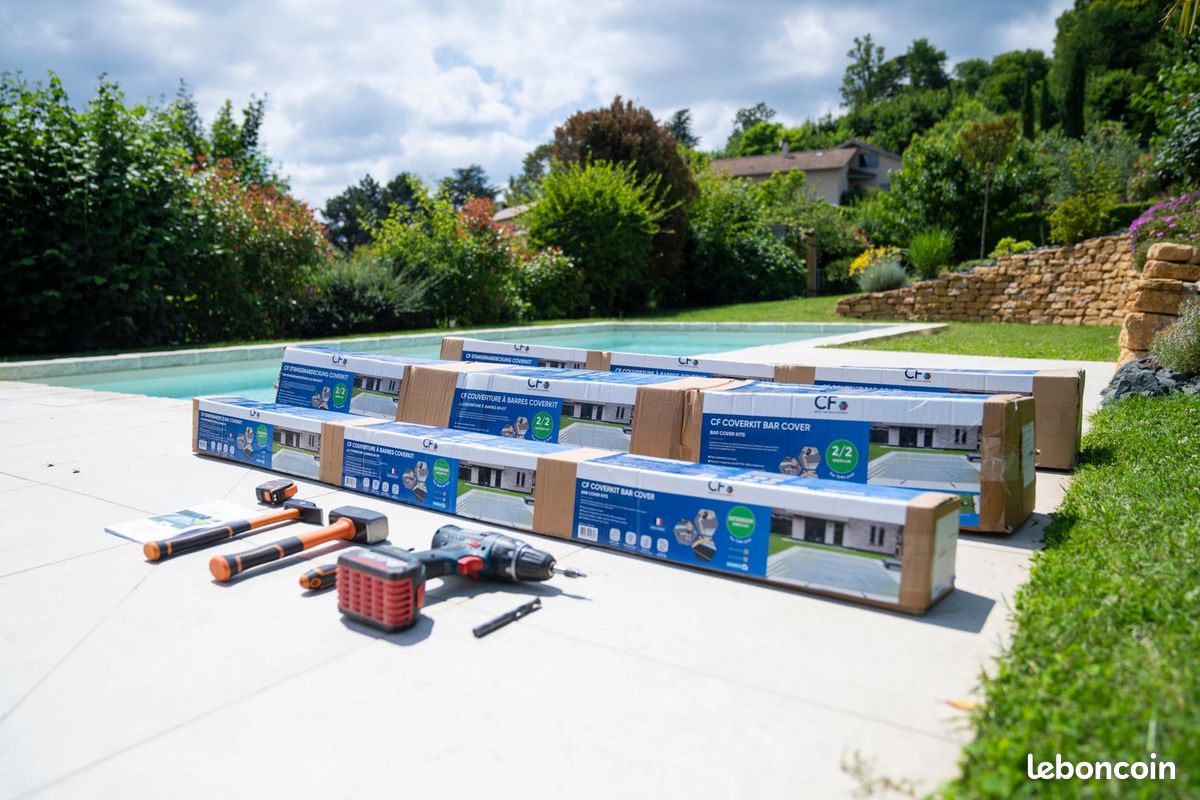 đââïž Bache a barres pour piscine rectangle 7 x 3 m COVERKIT â Albi â Neuf - Rapide et Economique- en kit Ă monter soi-mĂȘme đ ïž 100 % Fabrication Française đđ€â€ïž (image 3)