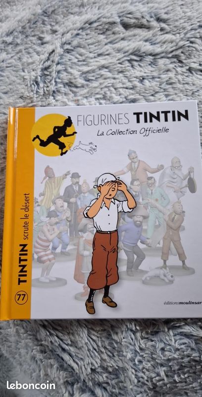 Figurine Tintin Scrute Le Désert - Moulinsart - Collection Officielle N°77