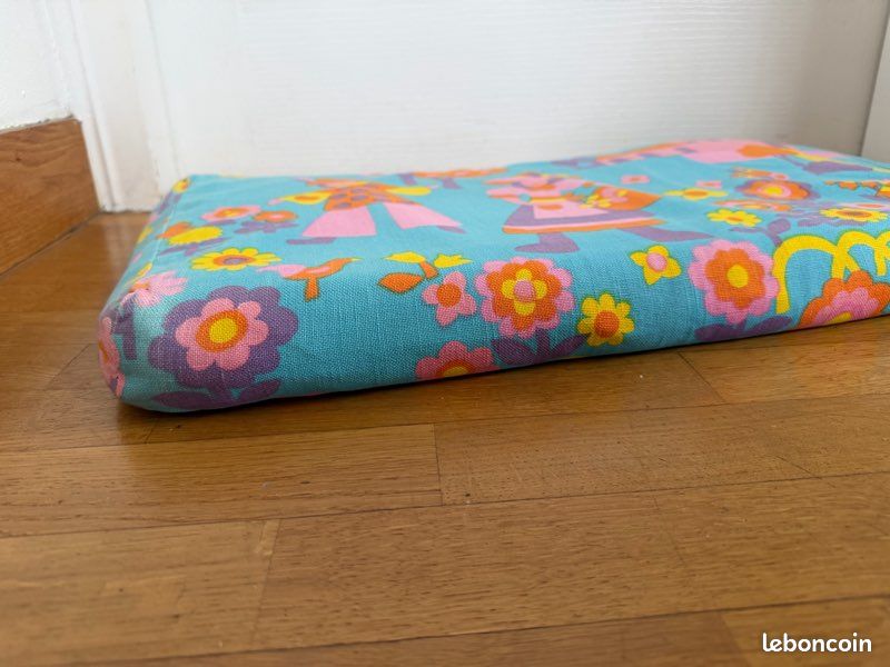 Coussin vintage Romanex de Boussac “Patapon” – Pascaline Villon 1971 🌼 (image 2)