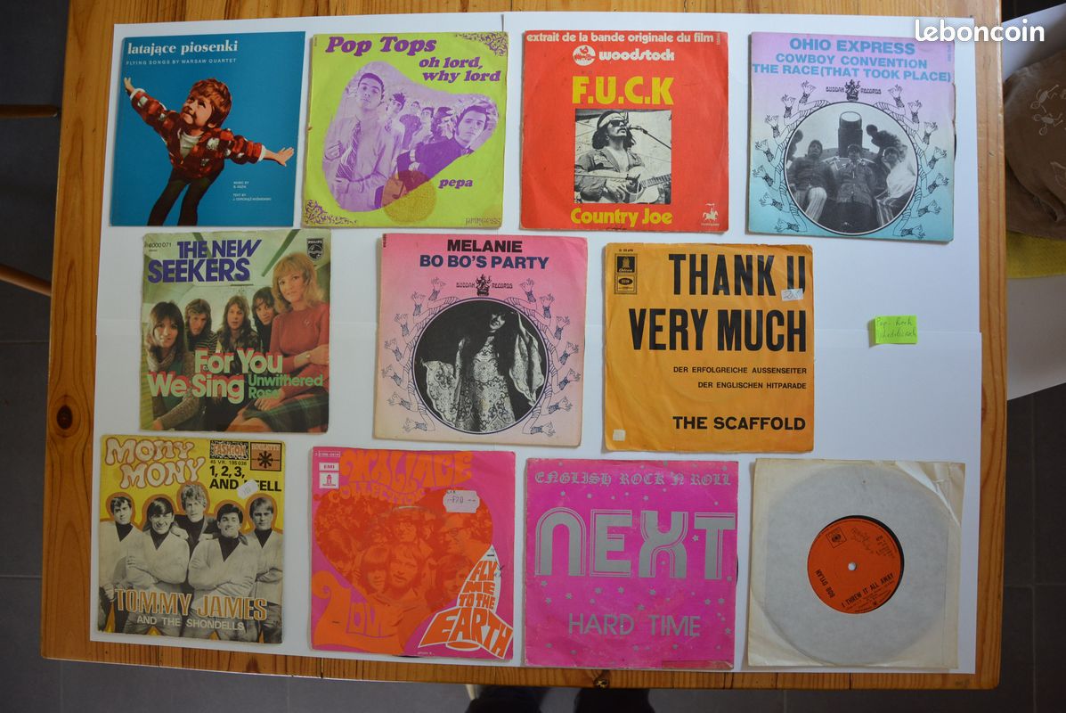 Lot 45 tours rock, Pop, rock psychédélique VG Dylan, Wallace collection, The New Seekers (image 1)