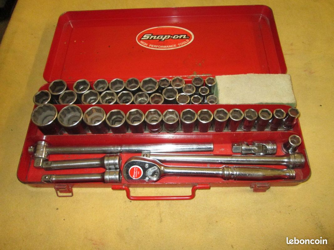 Jeu De Cliquets Snap-on PB17A 22 Pièces 3/8 - Avec étui Rigide, Occasion Peu D'usure