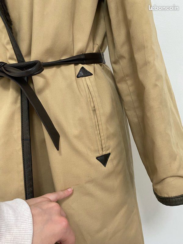 Trench camel intérieur fourrure 38-40 élégant (image 13)