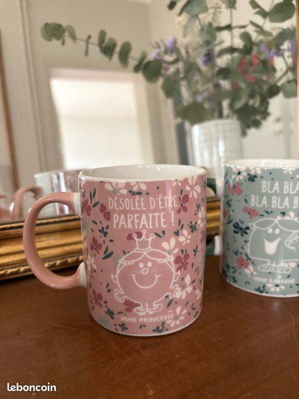 Mug Monsieur Madame FIZZY, Tasse Madame Bavarde Multicolore
