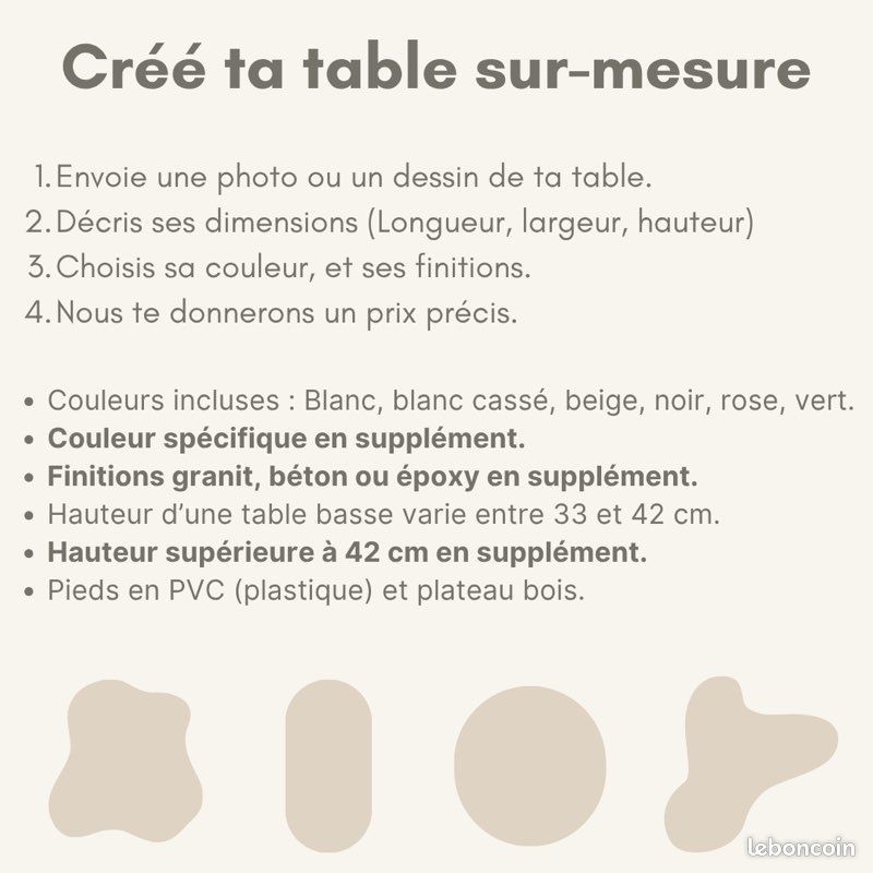 Table basse organic sur mesure (image 5)