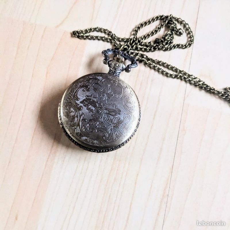 Montre Gousset Vintage En Métal - À Réviser Ou Pour Pièces - Occasion - Modèle Unisexe