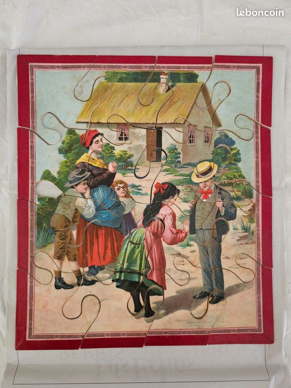 Lot de 9 puzzles anciens en carton – début/milieu XXe siècle – incomplets (image 2)