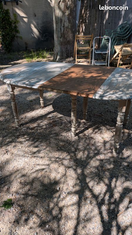 Table ancienne ovale avec rallonge 10/12 personnes (image 3)