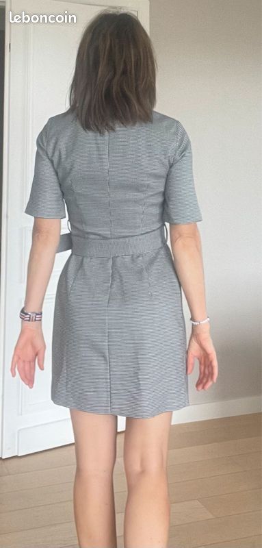 Robe courte pied de poule Mango (image 3)