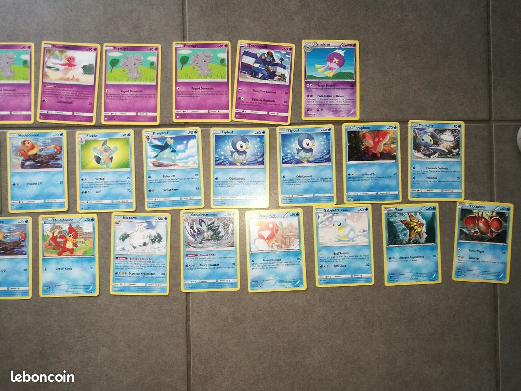 Cartes pokemon eau et psy 0,50 l'unité (image 2)