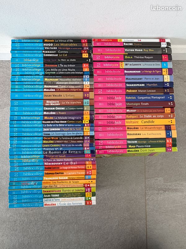 Au choix : Lot de 59 livres littérature classique Bibliocollège Bibliolycée Hachette (image 1)