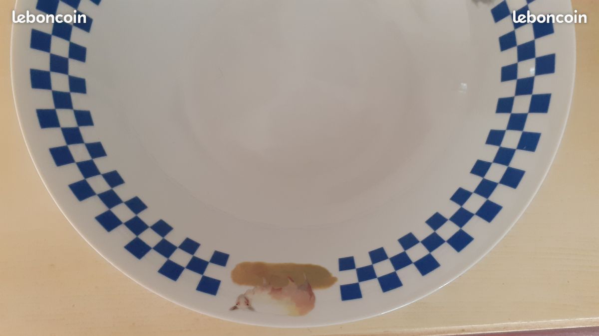 Saladier luxe porcelaine grand feu du lys royal (image 4)