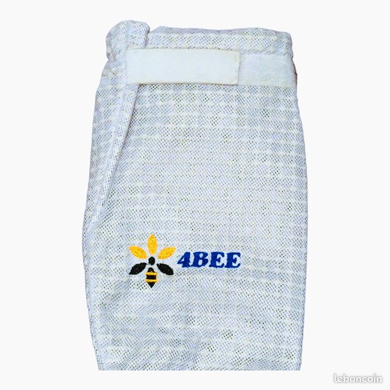 4Bee - Gants d'Apiculture ventilés en cuir de vachette blanc (image 4)