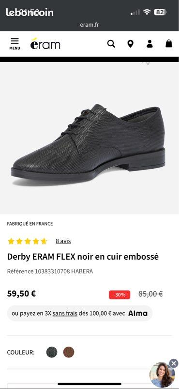 Alma Mater Eram Alma Chaussures En Cuir Doré ERAM Chaussures