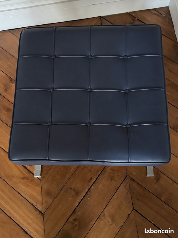Véritable Knoll International Tabouret Barcelona par Mies van der Rohe 1 500 (image 4)