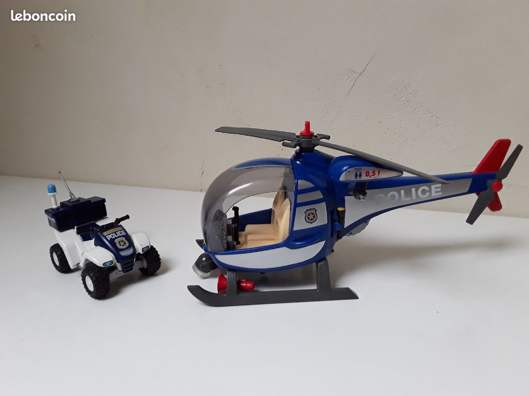 Hélicoptère et quad police Playmobil (image 3)