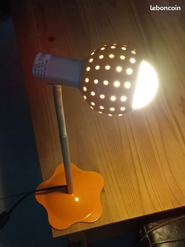 Lampe de bureau orange (image 1)