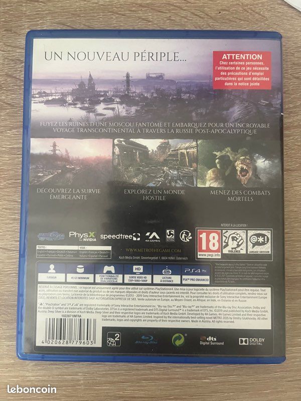 Jeux ps4 metro exodus (image 3)