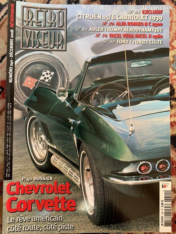Magazine automobiles anciennes "rétroviseur "année 2008 complète (image 11)
