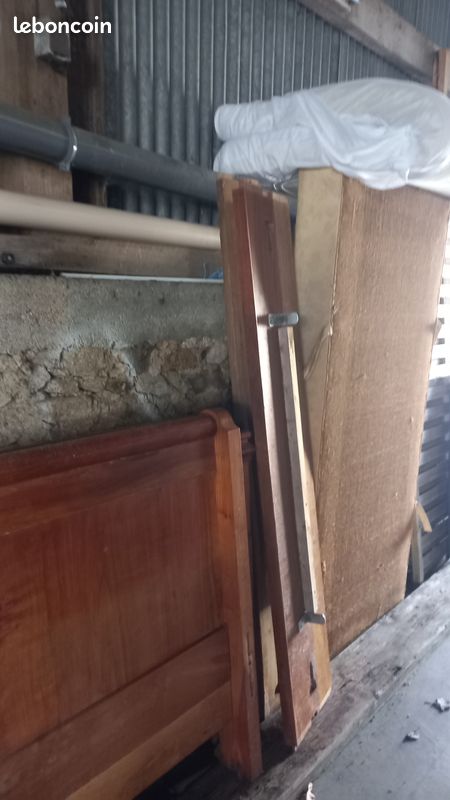Lit ancien en bois possible banquette (image 4)