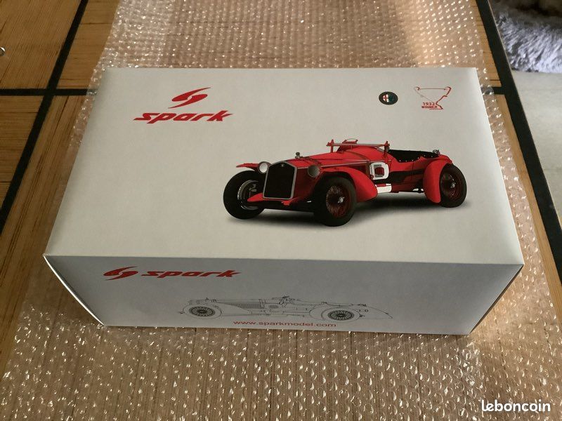 Spark 1/18 Alfa Romeo 8C N°8 Le Mans 1932 – Résine – Neuf Sous Blister – Prévente