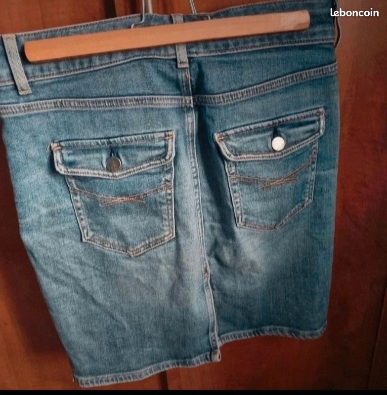 Jupe Galliano En Denim Kaki - Taille M (38fr) - Neuve Sans étiquettes - Style Mini