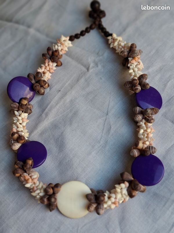 Bijoux collier coquillage naturel (image 2)
