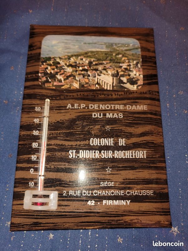 🌟 rare – ancien thermomètre publicitaire en glacoïde – état neuf 🌟 (image 1)