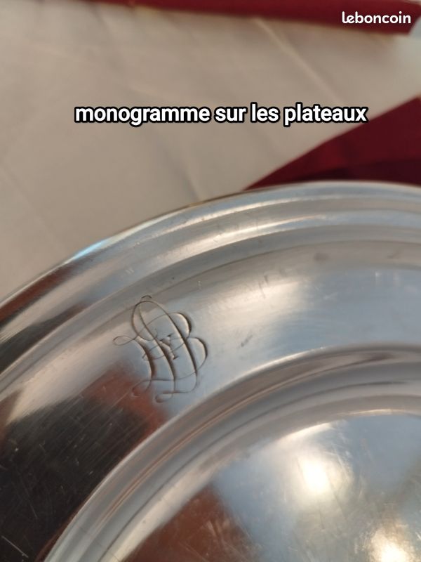 Plateau argenté signé C.Boyron Derousseau & Joly maitres orfèvres