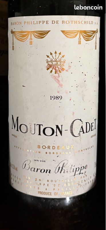 Bordeaux Mouton Cadet 1989 Rothschild (image 1)
