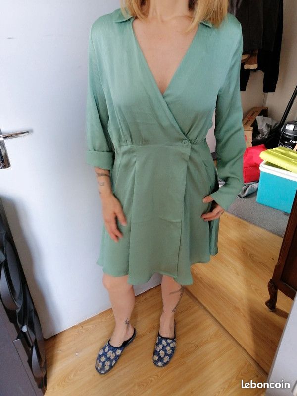 Robe Imprimée Robe Verte Gemo Robe Portefeuille Gemo Robe Verte
