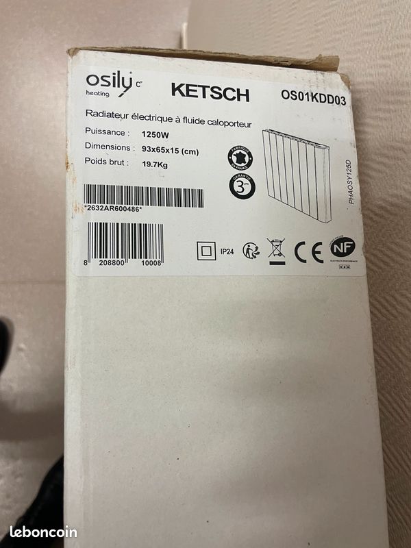 2 Radiateurs fluide KESTCH neuf 2000w et 1250w (image 2)