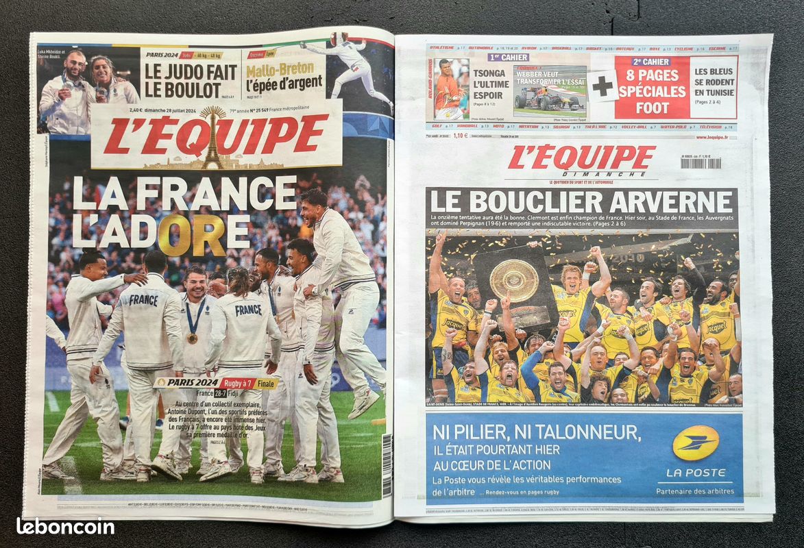L'EQUIPE 13/04/2026 AVRIL Les Unes RUGBY "Cadrages et débordements" (image 4)