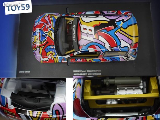 Modèle Réduit Renault Sport Clio 2 Trophy #81 Letellier Universal Hobbies 1/18 - Occasion