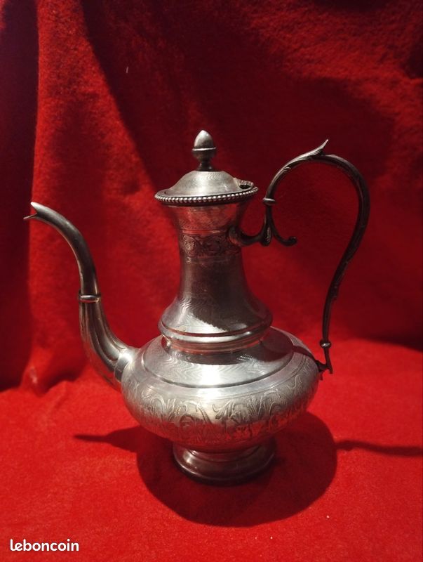 Théière En Métal Argenté, Poinçon D'Orfèvre, Made In England Vintage 1900